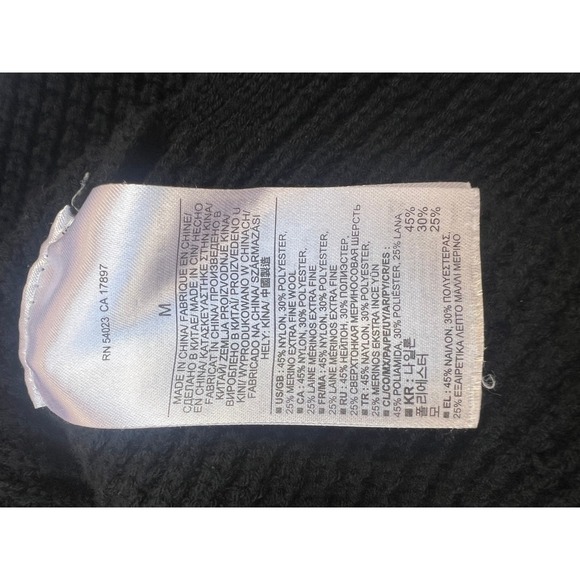 Banana Republic Women's Black Waffle Knit Long Sleeve Turtleneck Top - Picture 5 of 5